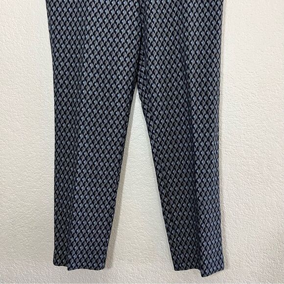 Theory Treeca 2 Dimensional Jacquard Slim Fit Cropped Trouser Pants Size 10 - Picture 12 of 15
